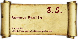 Barcsa Stella névjegykártya